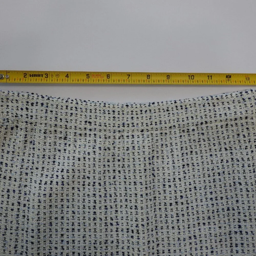 Vintage St John Collection Tweed Suit Sz 4 Made USA Navy White Black Accent - Picture 9 of 16